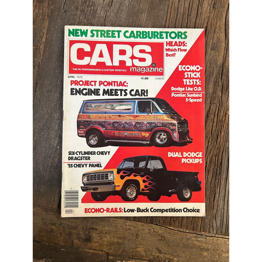 Vintage CARS Magazine April 1976 Custom Van Pontiac Chevy Dodge Muscle Car Issue